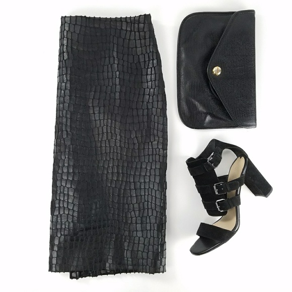 Anne Klein Dresses & Skirts - Anne Klein Faux Leather Reptile Pencil Skirt